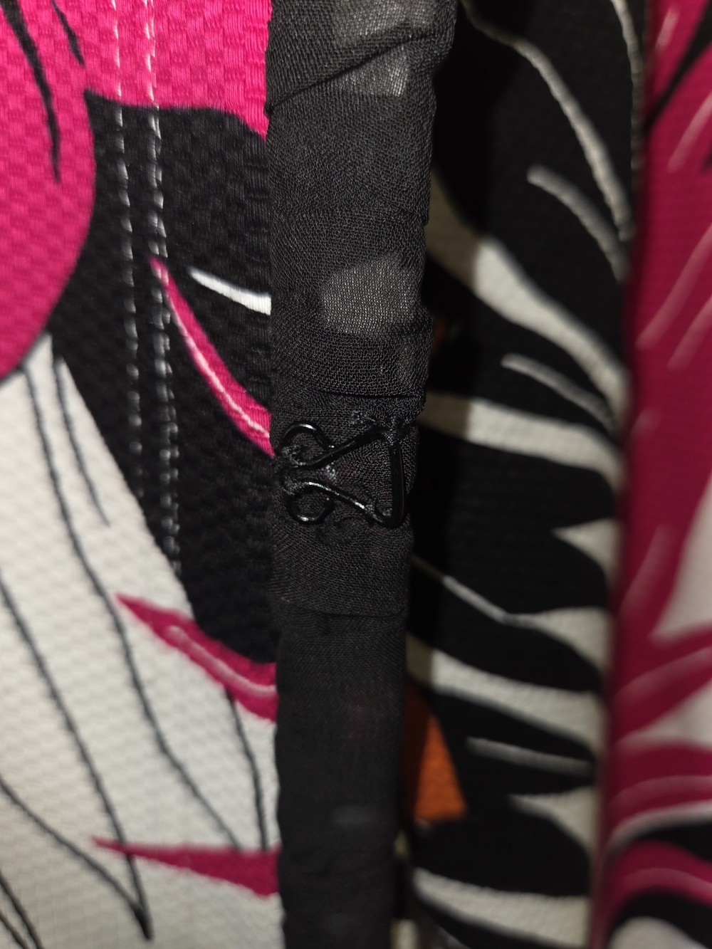 Tropical Floral Open-Front Blazer Jacket in Black, Pink & Orange - Picture 7 of 9